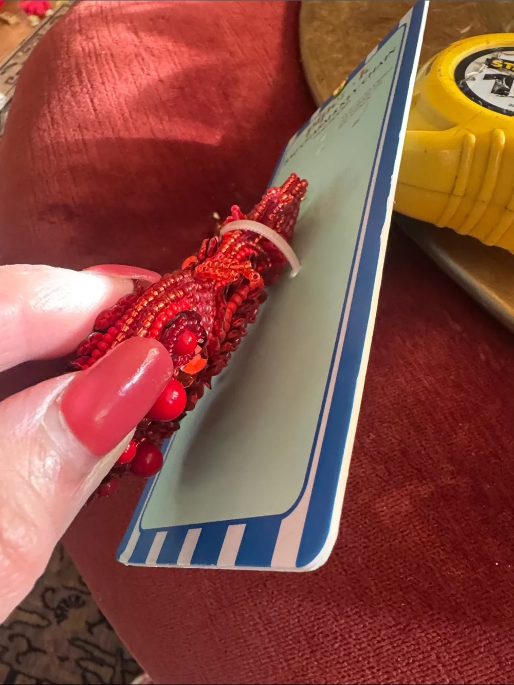 piper•k Red Beaded Lobster Key & Bag Charm